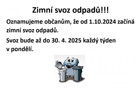 Zimní svoz odpadů