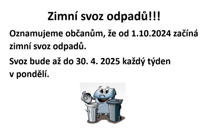 zimní svoz